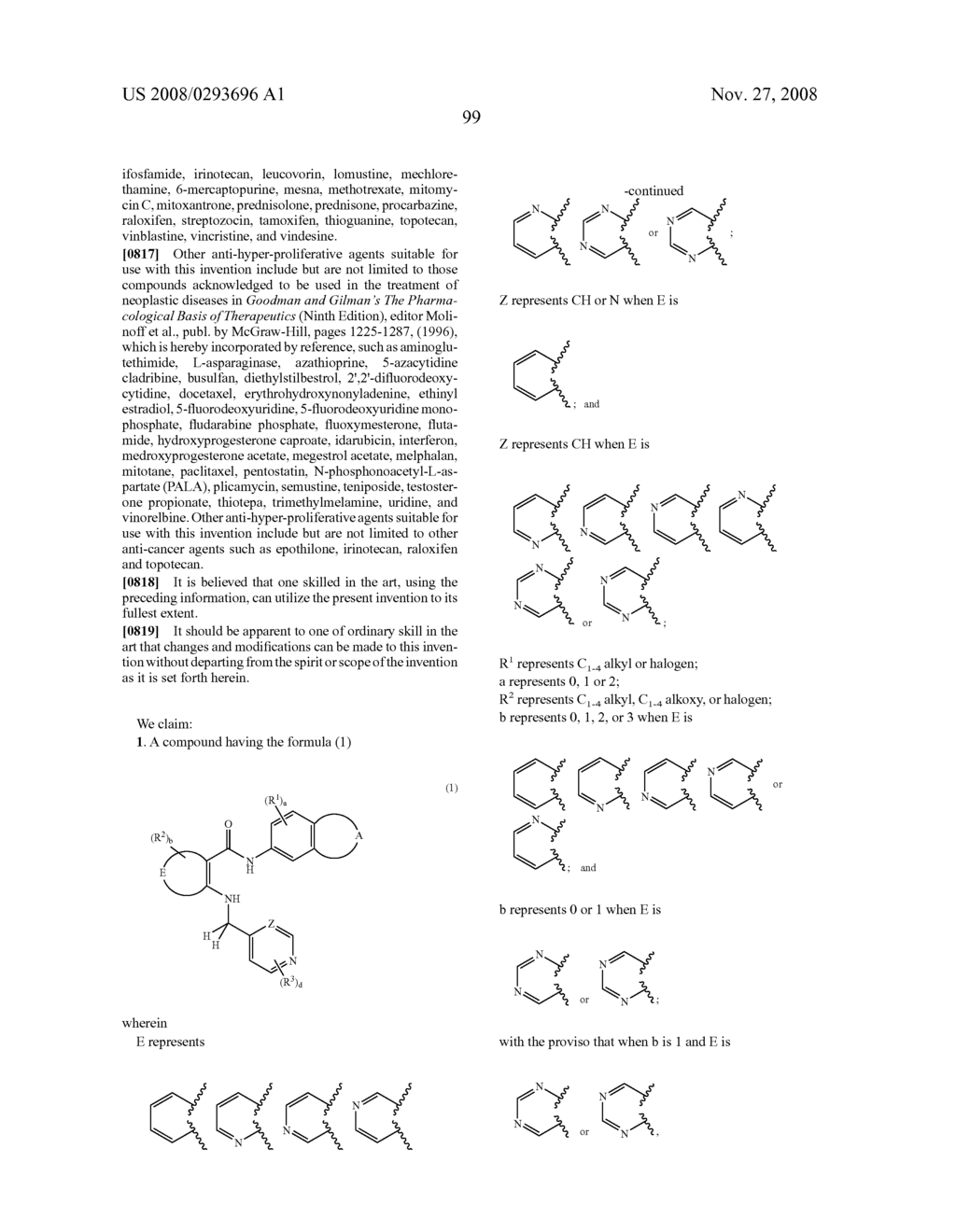 2-Aminoarylcarboxamides Useful as Cancer Chemotherapeutic Agents - diagram, schematic, and image 100