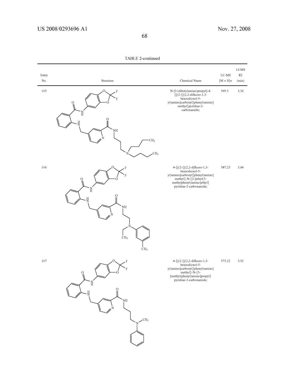 2-Aminoarylcarboxamides Useful as Cancer Chemotherapeutic Agents - diagram, schematic, and image 69