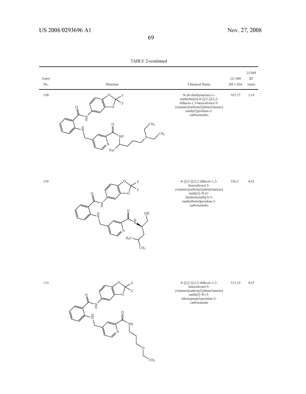 2-Aminoarylcarboxamides Useful as Cancer Chemotherapeutic Agents - diagram, schematic, and image 70