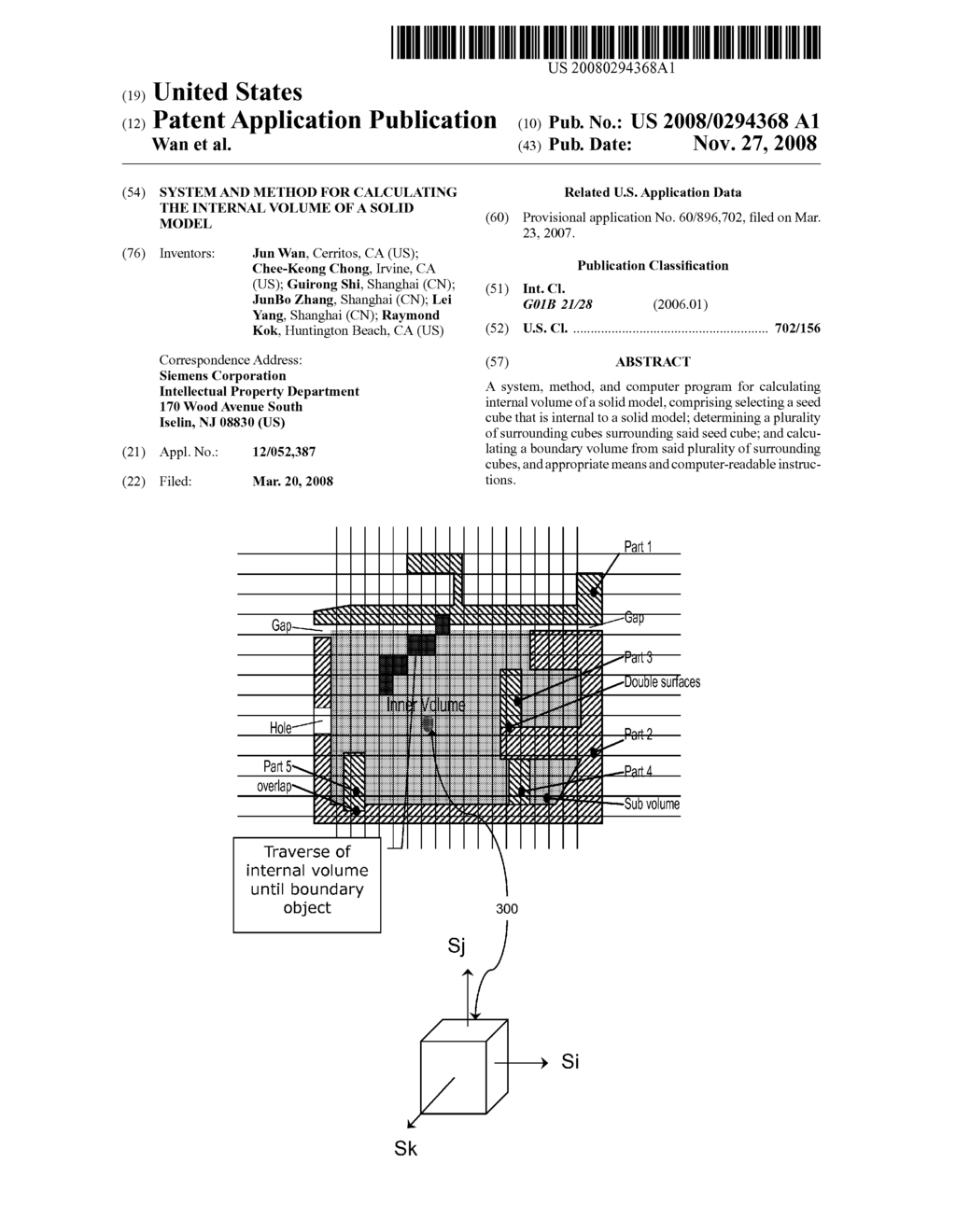 SYSTEM AND METHOD FOR CALCULATING THE INTERNAL VOLUME OF A SOLID MODEL - diagram, schematic, and image 01