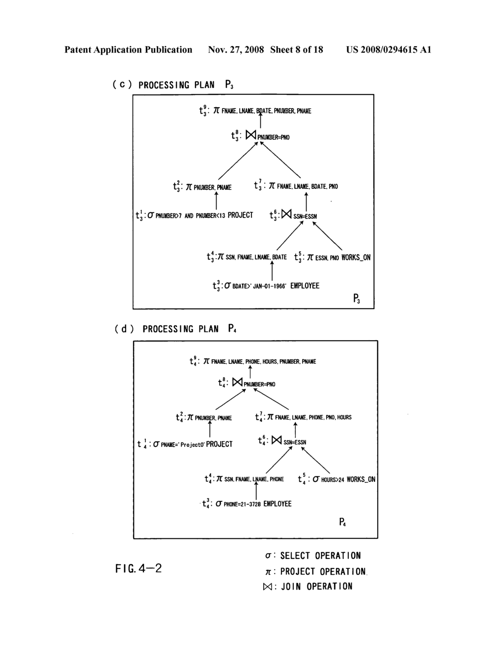 Query processing system of a database using multi-operation processing utilizing a synthetic relational operation in consideration of improvement in a processing capability of a join operation - diagram, schematic, and image 09