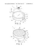 Pivotal shower device diagram and image