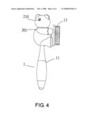 Fun shower brush diagram and image