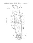 Hand operated cutting tool diagram and image