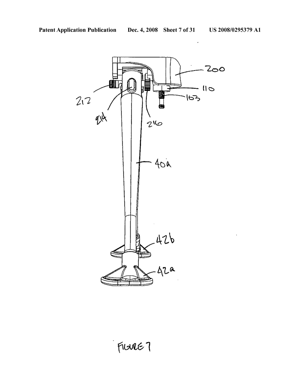 Bipod device for use with a firearm - diagram, schematic, and image 08