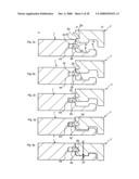 Mechanical locking of floor panels with a flexible tongue diagram and image