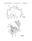 Electrical service switching device with an arc blowout device diagram and image