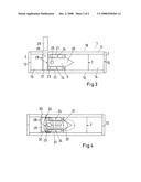 Electrical service switching device with an arc blowout device diagram and image