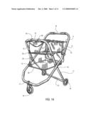 COLLAPSIBLE TRANSPORTATION DEVICE HAVING A BASKET WITH A MOVABLE FLOOR diagram and image