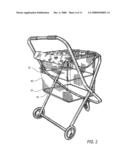 COLLAPSIBLE TRANSPORTATION DEVICE HAVING A BASKET WITH A MOVABLE FLOOR diagram and image
