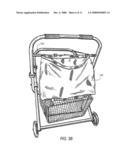 COLLAPSIBLE TRANSPORTATION DEVICE HAVING A BASKET WITH A MOVABLE FLOOR diagram and image