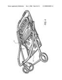 COLLAPSIBLE TRANSPORTATION DEVICE HAVING A BASKET WITH A MOVABLE FLOOR diagram and image