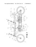 Multi-mode tandem bicycle diagram and image