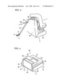 Child seat anchoring device and child seat diagram and image