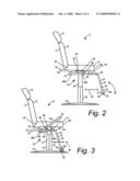 Salon chair having movable foot rest diagram and image