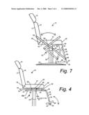 Salon chair having movable foot rest diagram and image