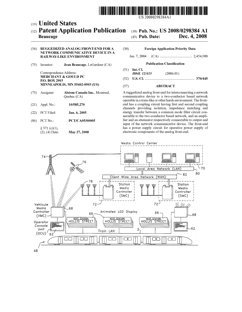 Ruggedized Analog Front-End for a Network Communicative Device in a Railway-Like Environment - diagram, schematic, and image 01