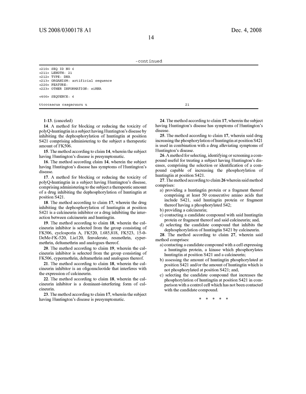 Method For Treating Huntington's Disease by Inhibiting Dephosphorylation of Huntingtin at S421 - diagram, schematic, and image 27