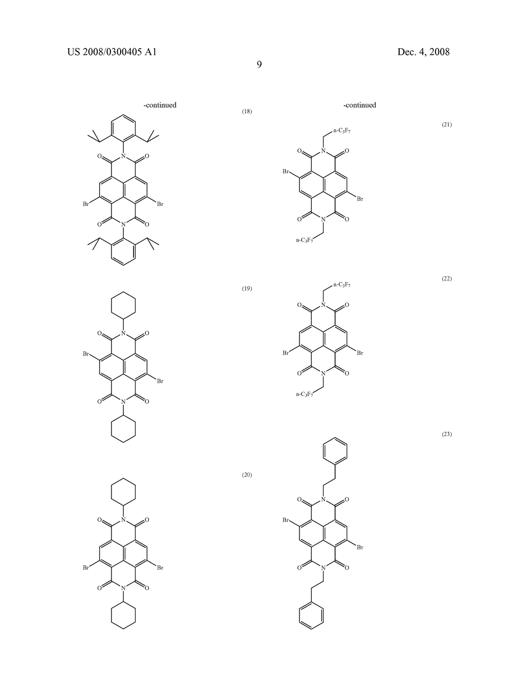 Naphthalenetetracarboxylic Aicd Derivatives and their Use as Semiconductors - diagram, schematic, and image 10