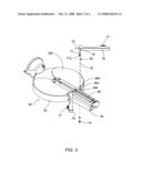 Miter saw with support devices diagram and image