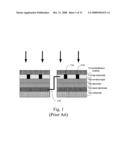 Elongated photovoltaic cells in casings with a filling layer diagram and image