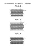 STACKED NONAQUEOUS ELECTROLYTE BATTERY, MANUFACTURING METHOD THEREOF AND STACKING APPARATUS THEREFOR diagram and image