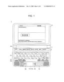 ELECTRONIC EQUIPMENT EQUIPPED WITH DICTIONARY FUNCTION diagram and image