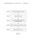 Method and system for producing a sequence of views diagram and image