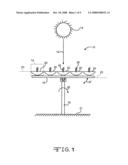 SOLAR COLLECTOR WITH ANGLED COOLING FINS diagram and image