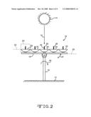 SOLAR COLLECTOR WITH ANGLED COOLING FINS diagram and image