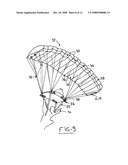 Device to improve the positioning of a retardation system of a parachute canopy by magnetism diagram and image