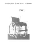 Removable Wheel Support Device For a Wheelchair diagram and image
