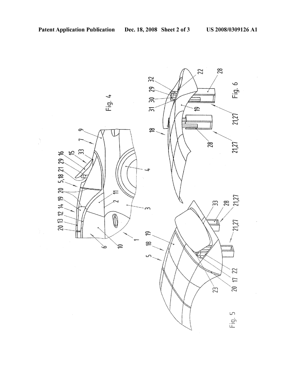 Motor vehicle with a movable roof and an extendable rollover protection element - diagram, schematic, and image 03