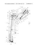 Supporting Device for a Soft Top Compartment Cover of a Convertible diagram and image