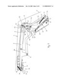 Supporting Device for a Soft Top Compartment Cover of a Convertible diagram and image