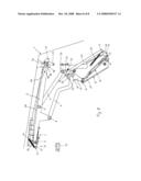 Supporting Device for a Soft Top Compartment Cover of a Convertible diagram and image