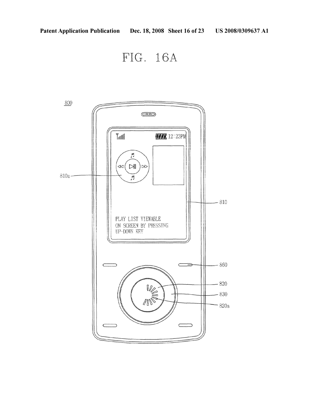 INPUT DEVICE, MOBILE TERMINAL HAVING THE SAME, AND USER INTERFACE THEREOF - diagram, schematic, and image 17