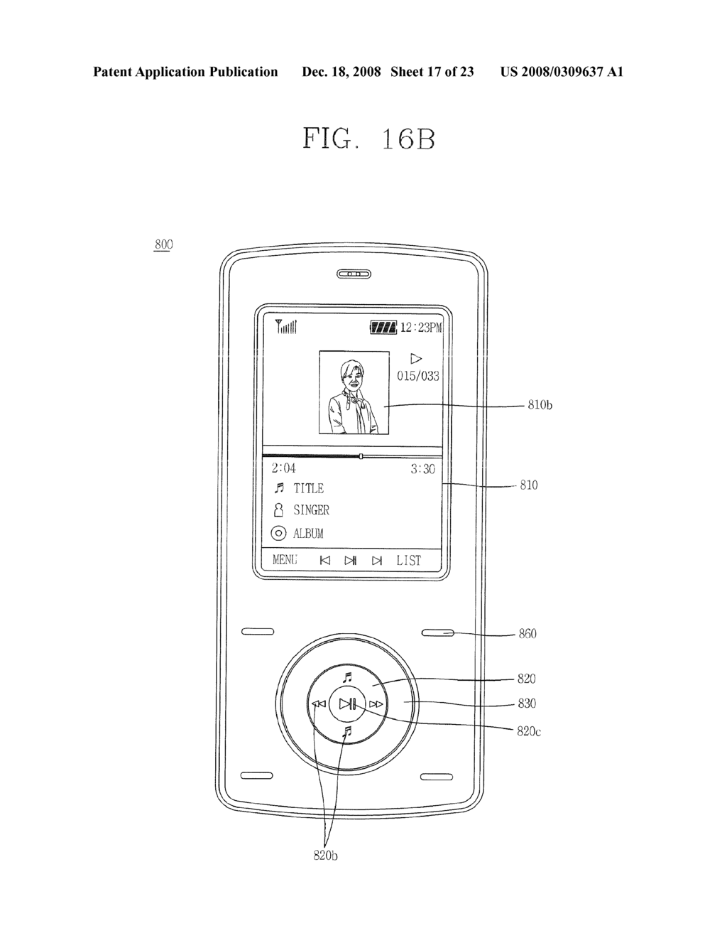 INPUT DEVICE, MOBILE TERMINAL HAVING THE SAME, AND USER INTERFACE THEREOF - diagram, schematic, and image 18