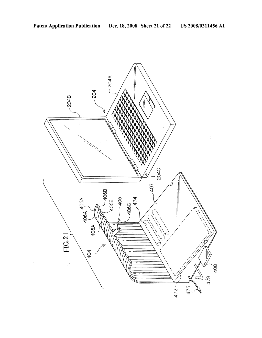 PORTABLE DEVICE, CASE FOR PORTABLE DEVICE, AND FUEL CELL STRUCTURE - diagram, schematic, and image 22