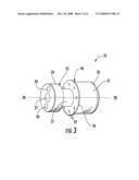 COAXIAL CONNECTOR WITH INSULATOR MEMBER INCLUDING ELONGATE HOLLOW CAVITIES AND ASSOCIATED METHODS diagram and image