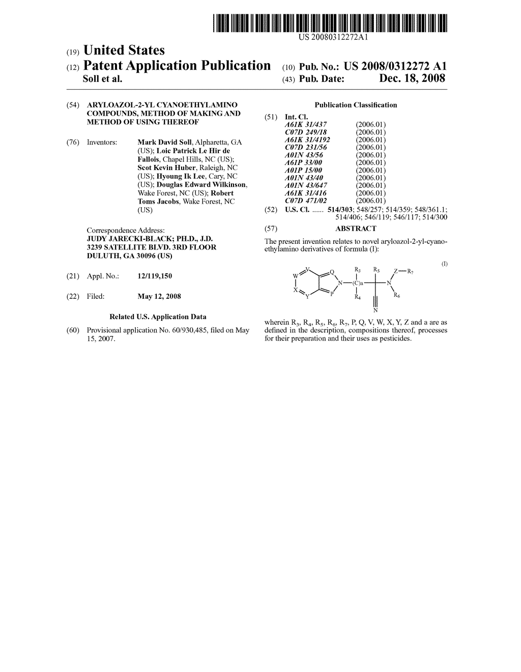ARYLOAZOL-2-YL CYANOETHYLAMINO COMPOUNDS, METHOD OF MAKING AND METHOD OF USING THEREOF - diagram, schematic, and image 01