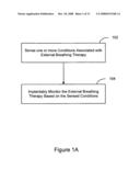 Methods and systems for implantably monitoring external breathing therapy diagram and image