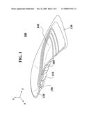 Arch support with a patterned surface diagram and image