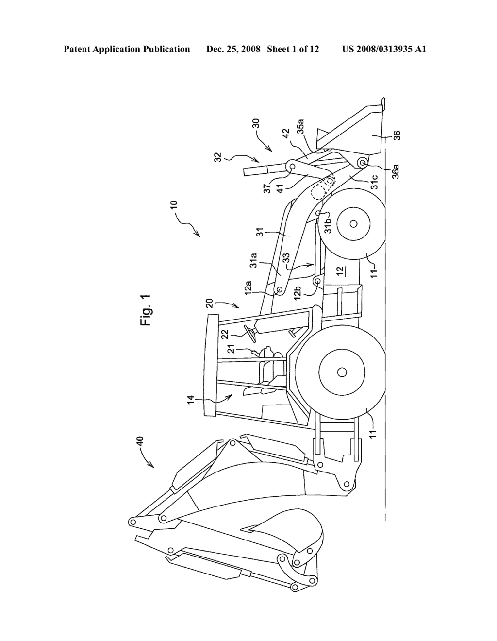 Electronic Parallel Lift And Return To Carry On A Backhoe Loader - diagram, schematic, and image 02