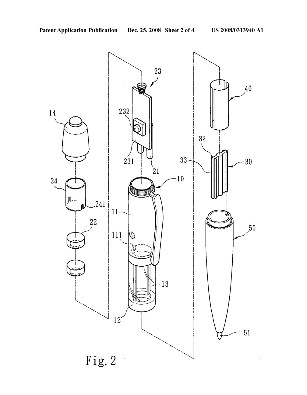 Light up pen with advertisements - diagram, schematic, and image 03