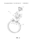 Universal ring setting for receiving different size crowns for holding different size gemstones diagram and image