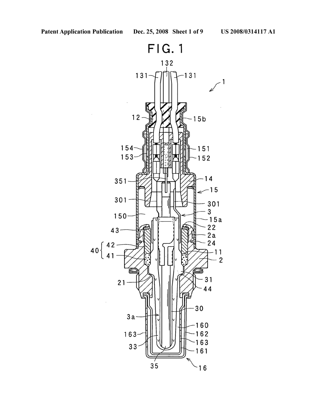 GAS SENSOR WITH IMPROVED SEALING STRUCTURE AND METHOD OF MANUFACTURING THE SAME - diagram, schematic, and image 02