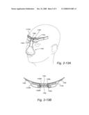 Forehead support for a facial mask diagram and image