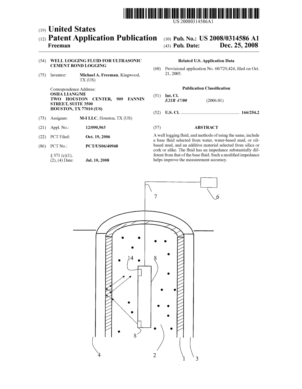 Well Logging Fluid for Ultrasonic Cement Bond Logging - diagram, schematic, and image 01