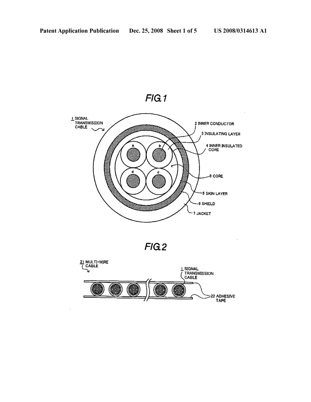 Signal transmission cable and multi-wire cable - diagram, schematic, and image 02